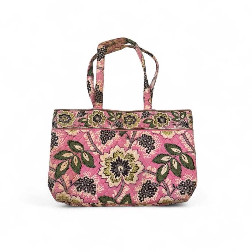 Vera Bradley Pink and Green Floral Tote